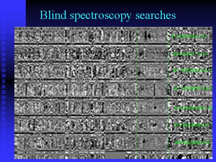 Blind spectroscopy searches 