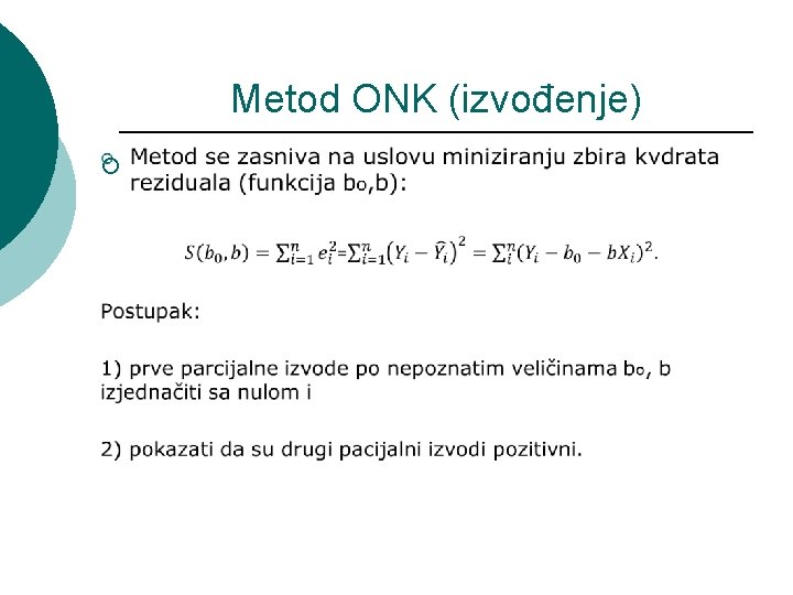 Metod ONK (izvođenje) ¡ 