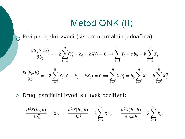 Metod ONK (II) ¡ 