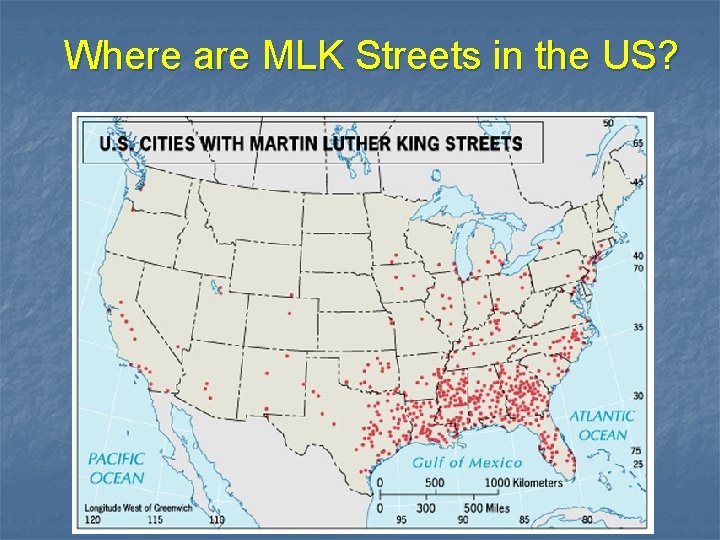 Where are MLK Streets in the US? 