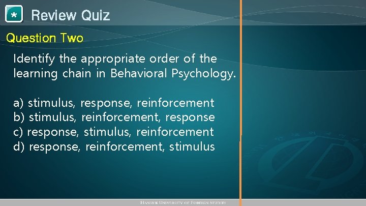 TESOL Methodology Week 4 Lecture A Review Quiz