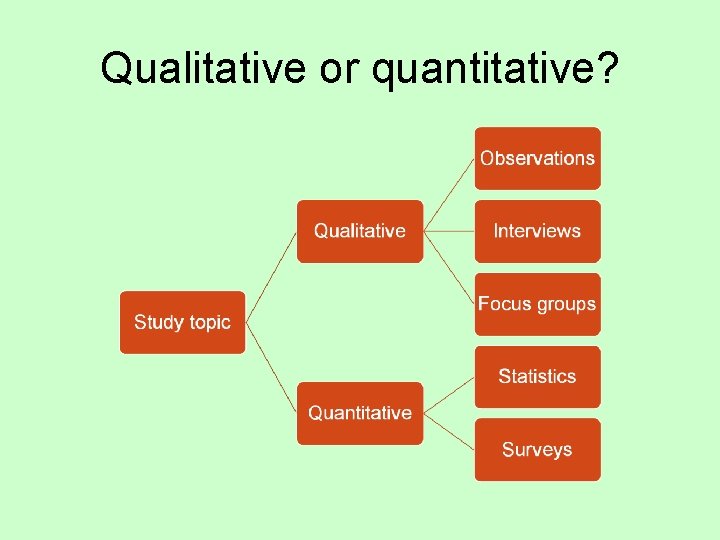 Qualitative or quantitative? 