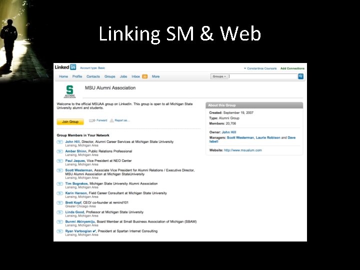 Linking SM & Web 