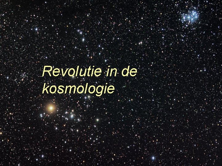 Revolutie in de kosmologie 