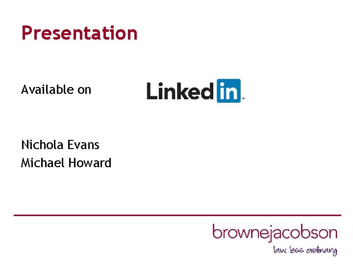 Presentation Available on Nichola Evans Michael Howard 