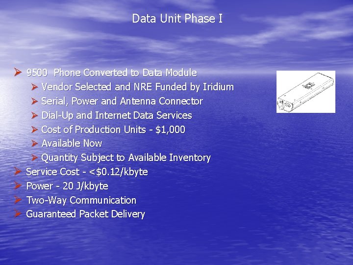 Data Unit Phase I Ø 9500 Phone Converted to Data Module Ø Ø Ø