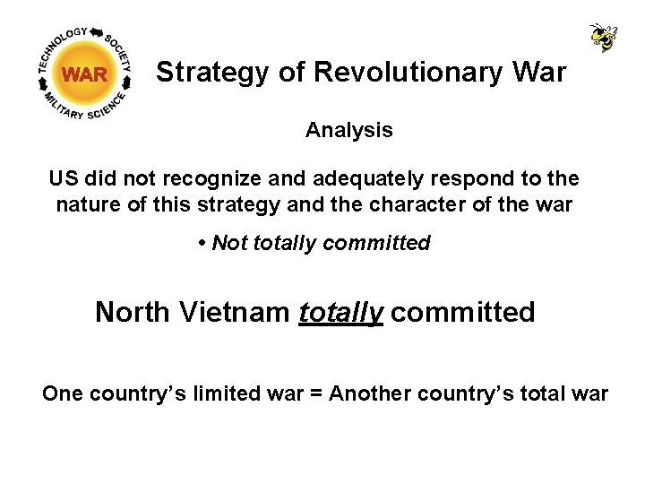 Strategy of Revolutionary War Analysis US did not recognize and adequately respond to the Strategy of Revolutionary War Analysis US did not recognize and adequately respond to the