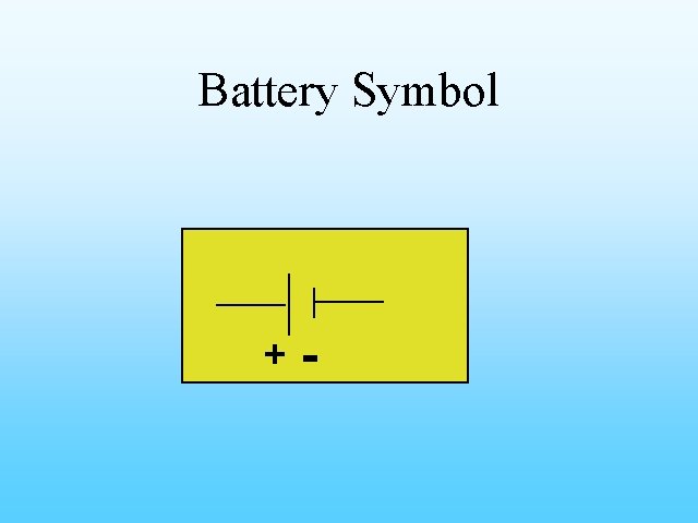 Battery Symbol + - 