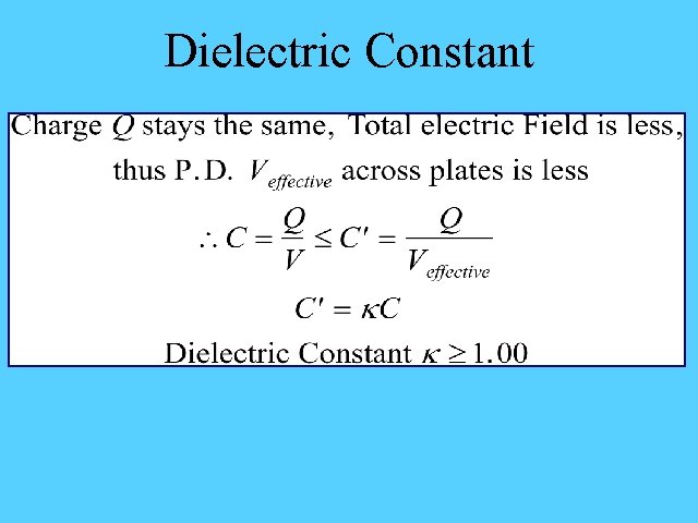 Dielectric Constant 