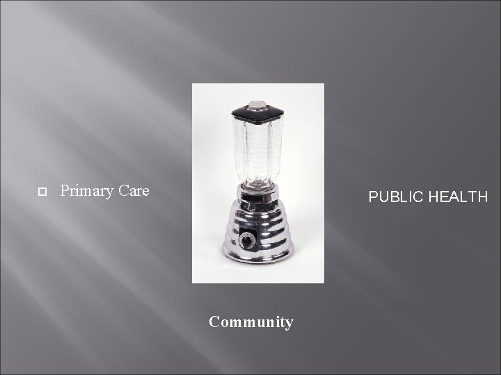  Primary Care PUBLIC HEALTH Community 