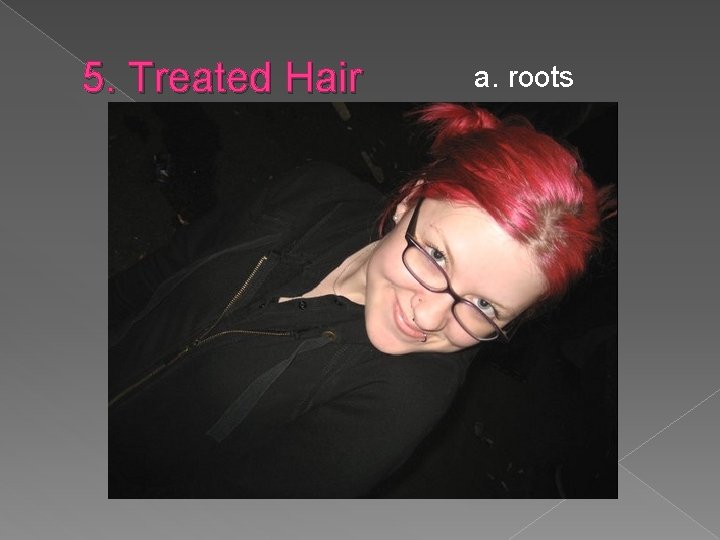 5. Treated Hair a. roots 
