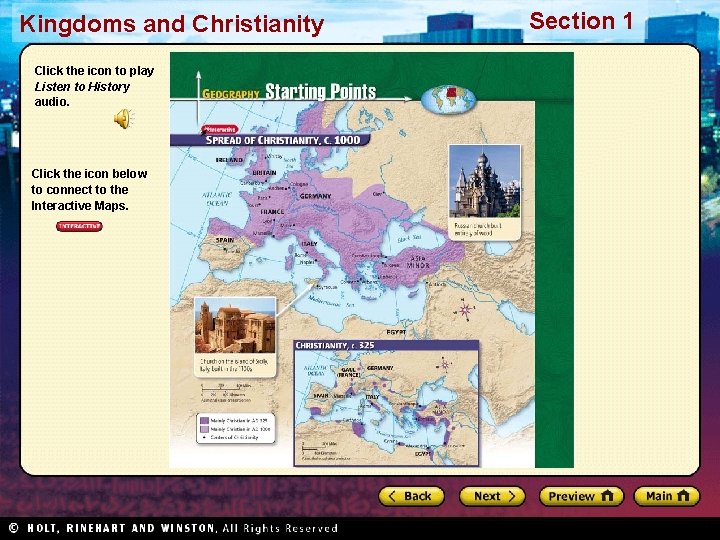 Kingdoms and Christianity Click the icon to play Listen to History audio. Click the