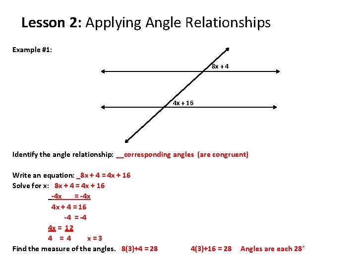 angle relationships homework 2 applying angle relationships