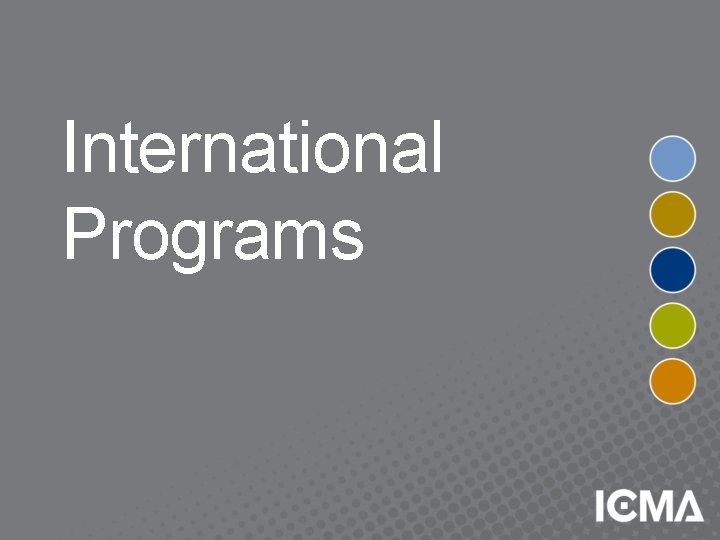 International Programs 
