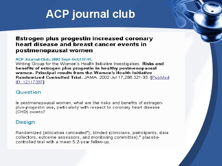 ACP journal club 