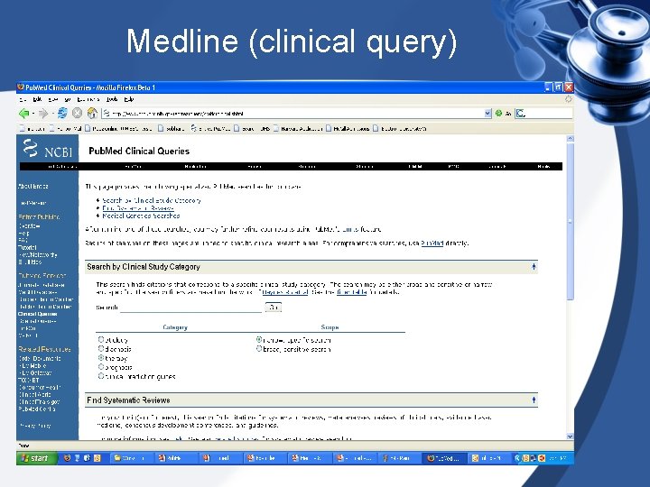 Medline (clinical query) 