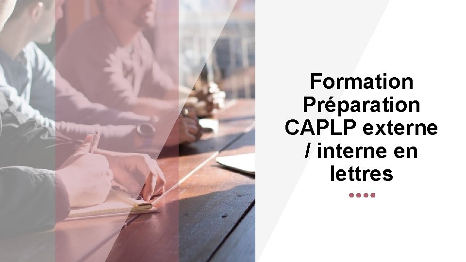 Formation Prparation CAPLP externe interne en lettres Partie
