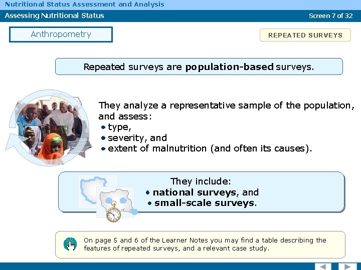 Nutritional Status Assessment and Analysis Assessing Nutritional Status Screen 7 of 32 Anthropometry REPEATED