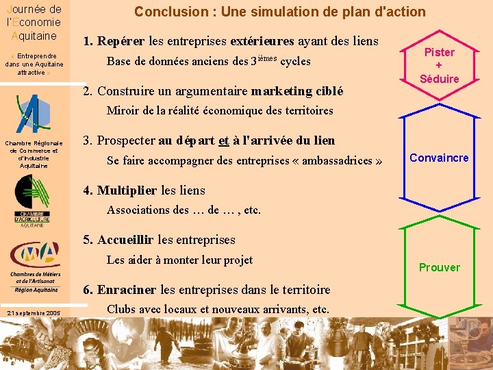 Journée de l’Économie Aquitaine « Entreprendre dans une Aquitaine attractive » Conclusion : Une