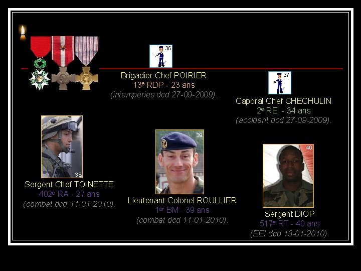 36 Brigadier Chef POIRIER 13 e RDP - 23 ans (intempéries dcd 27 -09