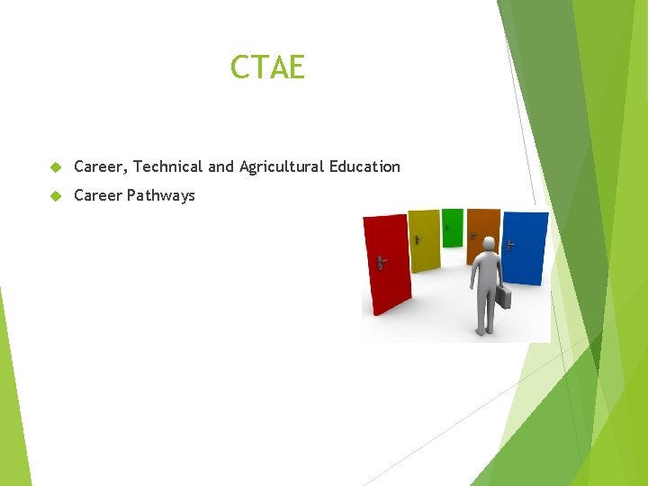 CTAE Career, Technical and Agricultural Education Career Pathways 