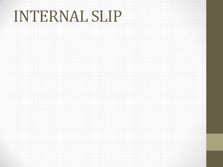 INTERNAL SLIP 