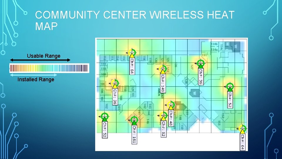 COMMUNITY CENTER WIRELESS HEAT MAP Usable Range Installed Range 