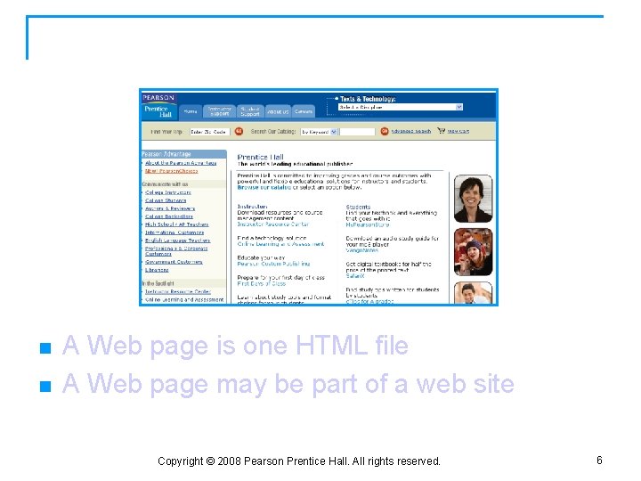 Web Page n n A Web page is one HTML file A Web page