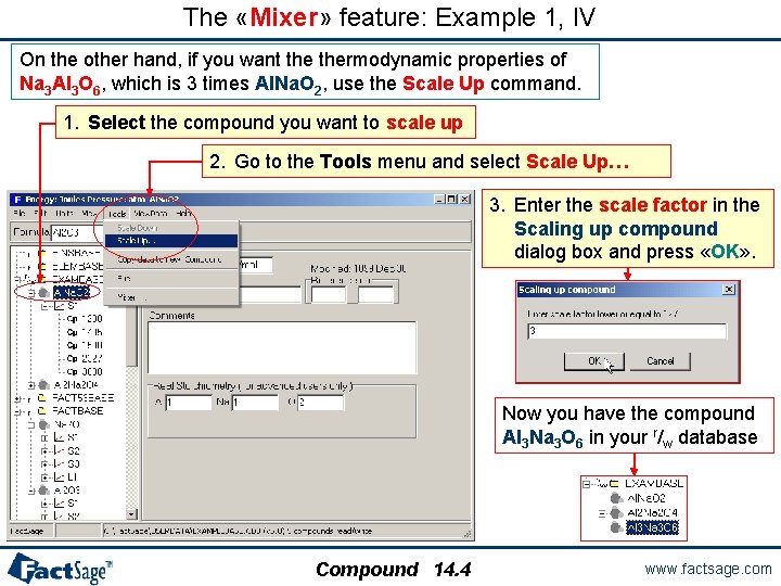 The «Mixer» feature: Example 1, IV On the other hand, if you want thermodynamic