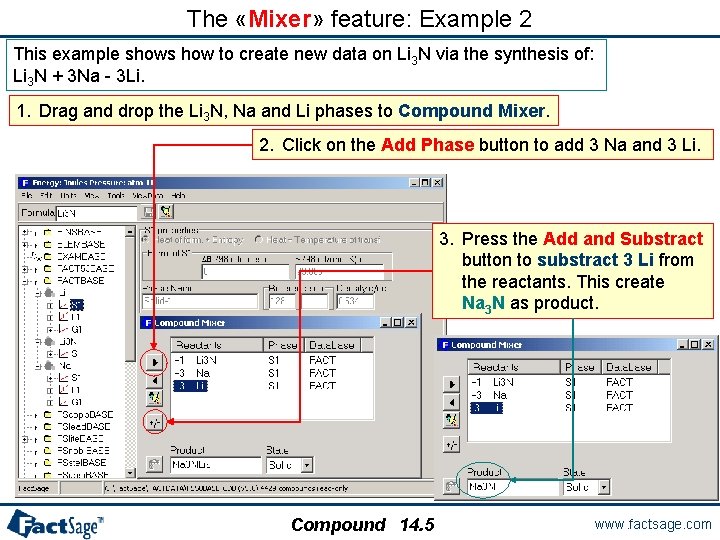 The «Mixer» feature: Example 2 This example shows how to create new data on