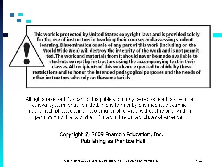 All rights reserved. No part of this publication may be reproduced, stored in a