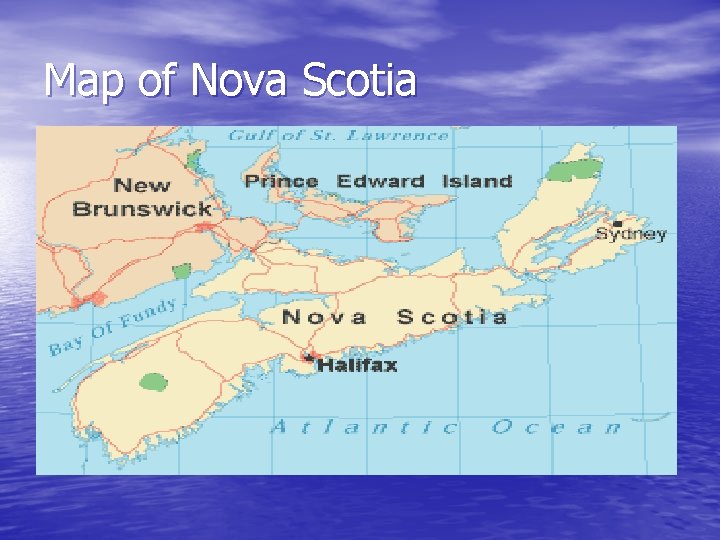 Map of Nova Scotia 