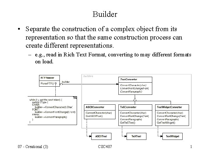 🧱 builder pattern in python – clean code for... Builder Separate the construction of a complex object