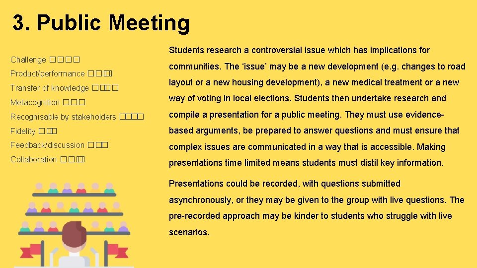 3. Public Meeting Students research a controversial issue which has implications for Challenge ���� 3. Public Meeting Students research a controversial issue which has implications for Challenge ����
