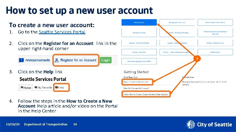 How to set up a new user account To create a new user account: