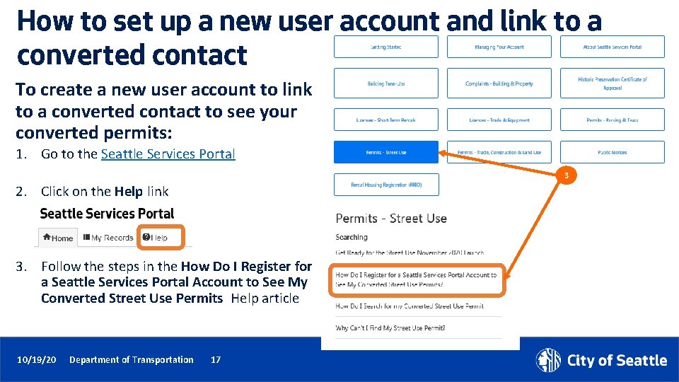 How to set up a new user account and link to a converted contact