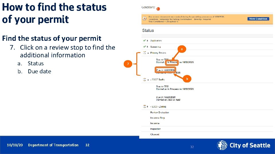 How to find the status of your permit Find the status of your permit