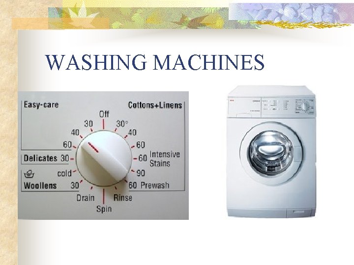 WASHING MACHINES 