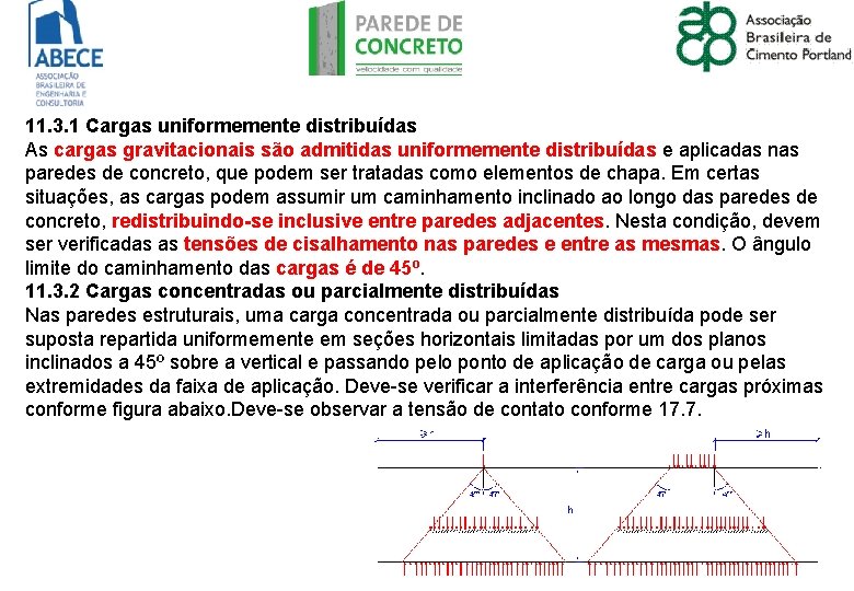 11. 3. 1 Cargas uniformemente distribuídas As cargas gravitacionais são admitidas uniformemente distribuídas e