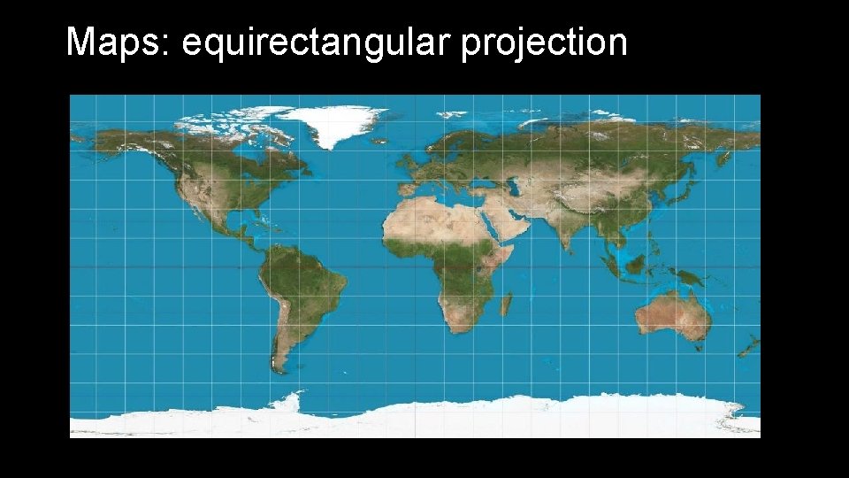 Maps: equirectangular projection 