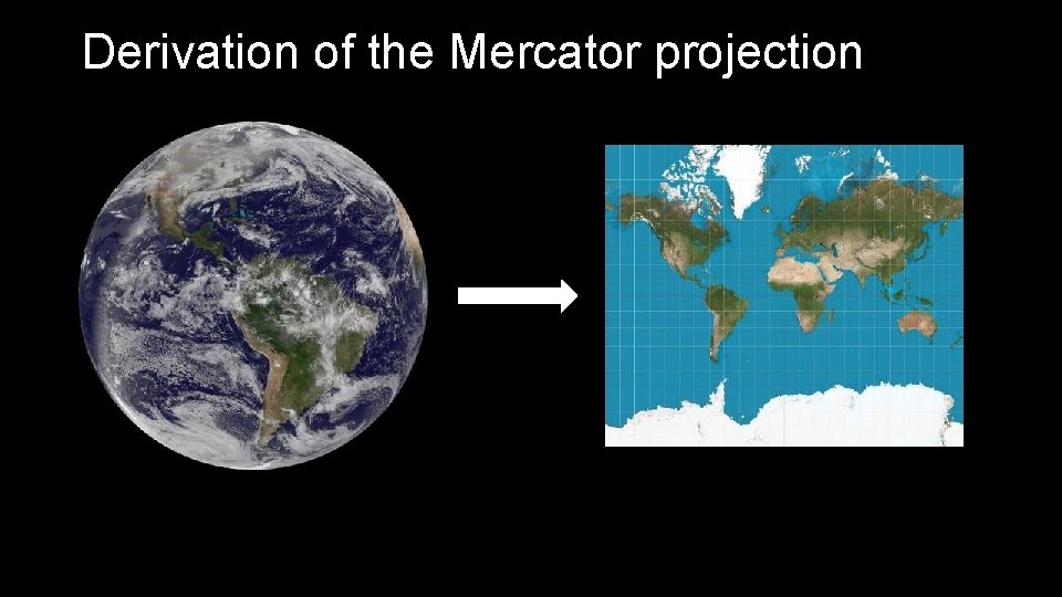 Derivation of the Mercator projection 