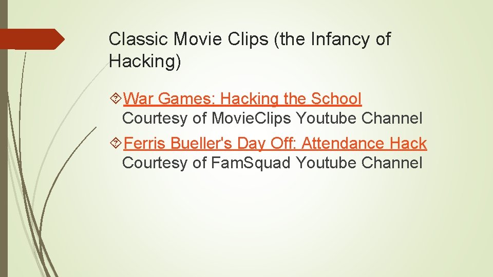 Classic Movie Clips (the Infancy of Hacking) War Games: Hacking the School Courtesy of