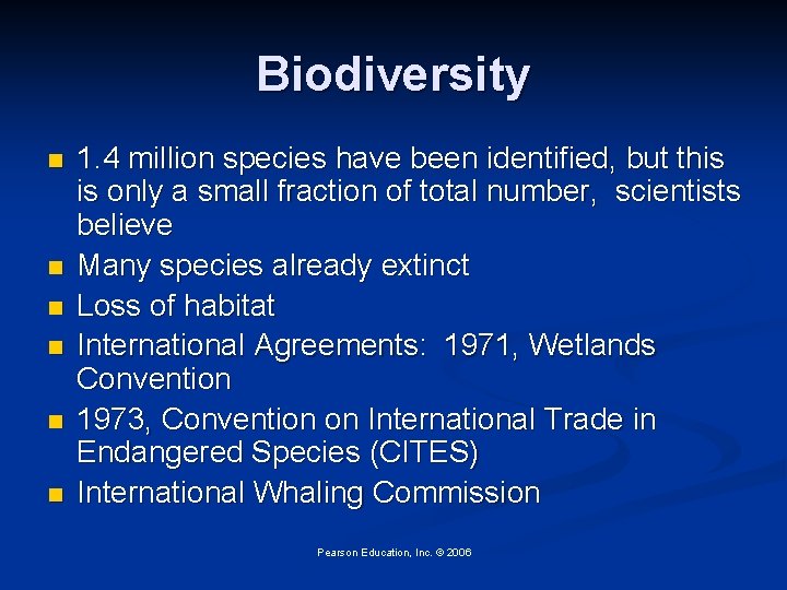 Biodiversity n n n 1. 4 million species have been identified, but this is