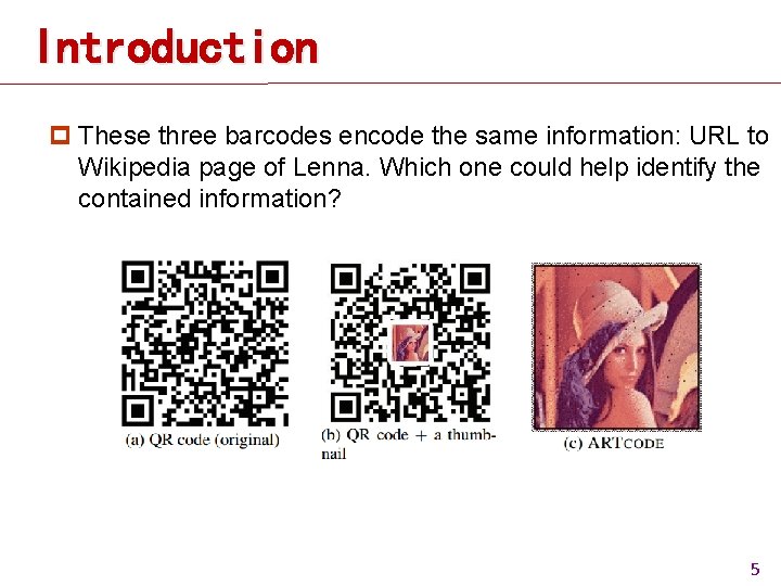 Introduction p These three barcodes encode the same information: URL to Wikipedia page of Introduction p These three barcodes encode the same information: URL to Wikipedia page of
