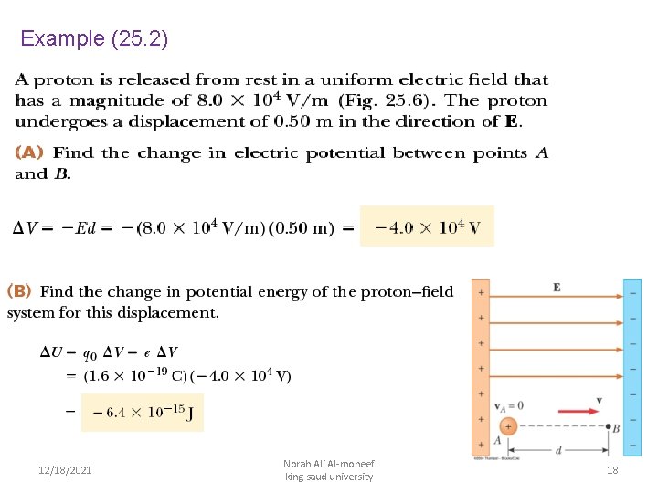 Example (25. 2) 12/18/2021 Norah Ali Al-moneef king saud university 18 
