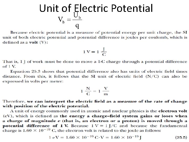 Unit of Electric Potential 12/18/2021 Norah Ali Al-moneef king saud university 8 