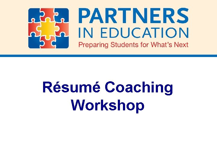 Résumé Coaching Workshop 