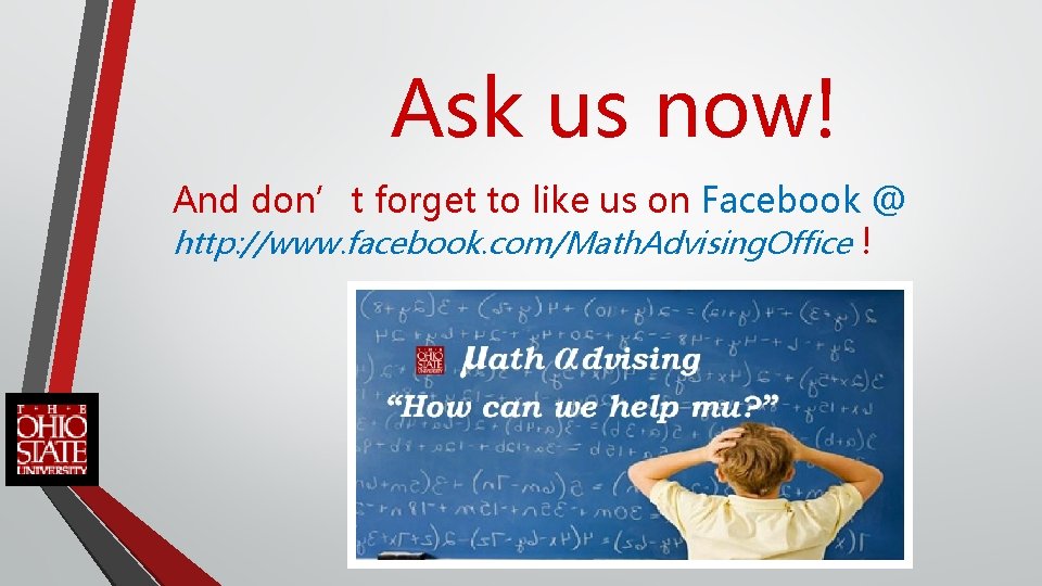 Ask us now! And don’t forget to like us on Facebook @ http: //www.