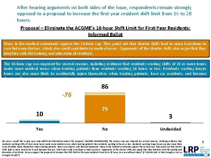 After hearing arguments on both sides of the issue, respondents remain strongly opposed to