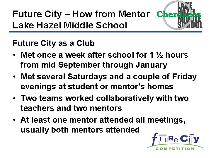 Future City – How from Mentor Lake Hazel Middle School Future City as a